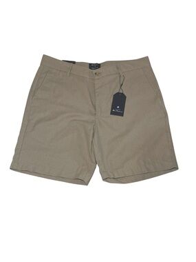 Ben Sherman Khaki Flat Front Chino Shorts sz 34